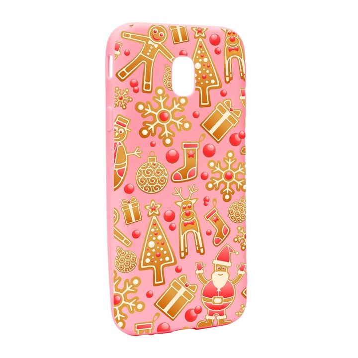 Husa de protectie Craciun, Christmas pentru Samsung Galaxy J7 2018, rezistenta la uzura, anti-alunecare, din silicon Premium, P317