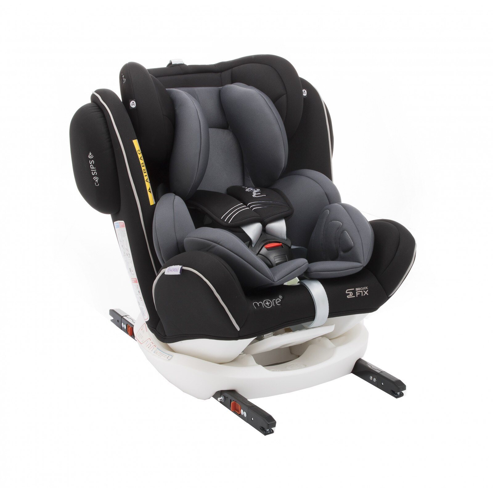 Scaun auto BABYAUTO MORE WERDU PLUS, Dual Isofix, 0-36 kg, Negru/Gri