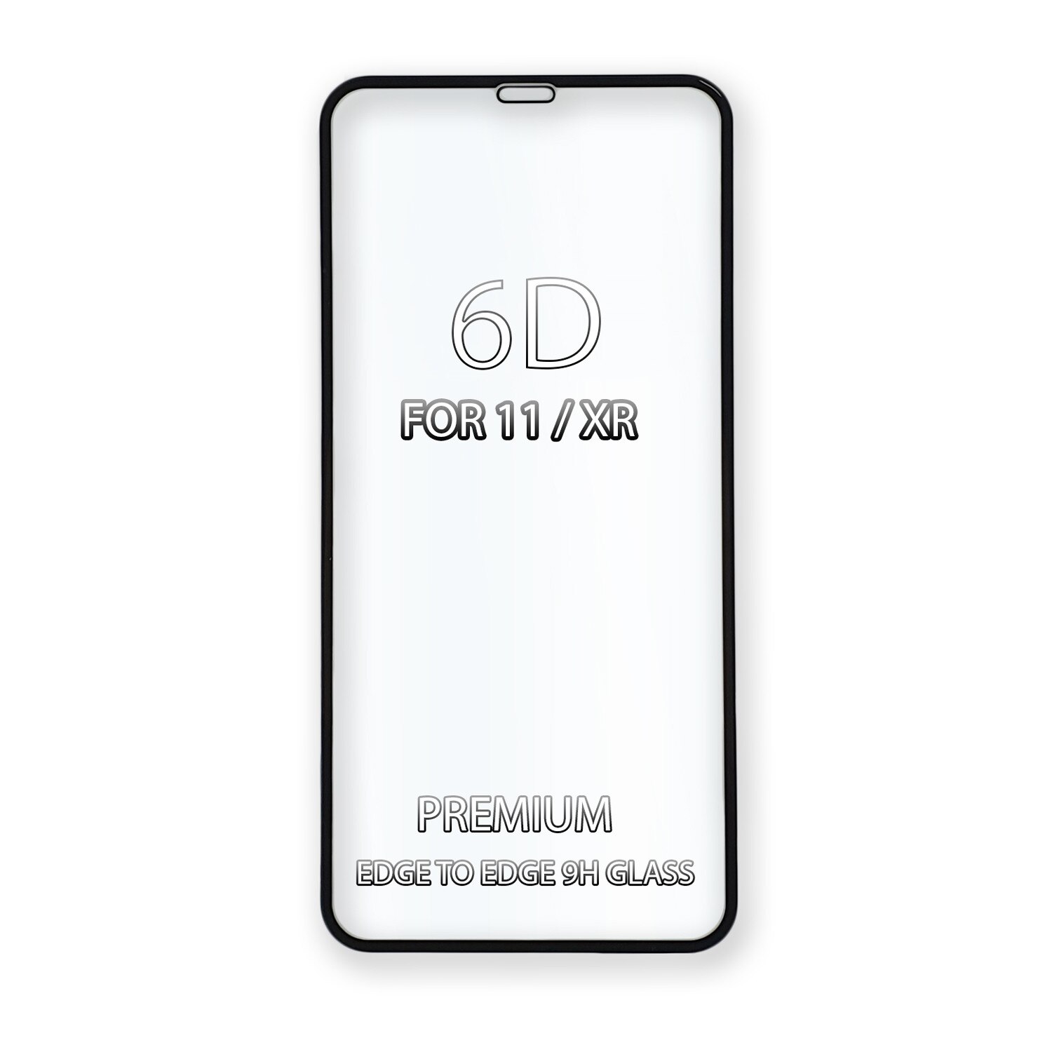 Sticla de protectie Premium 6D 9H pentru iPhone 11, XR Acopera tot ecranul - Negru