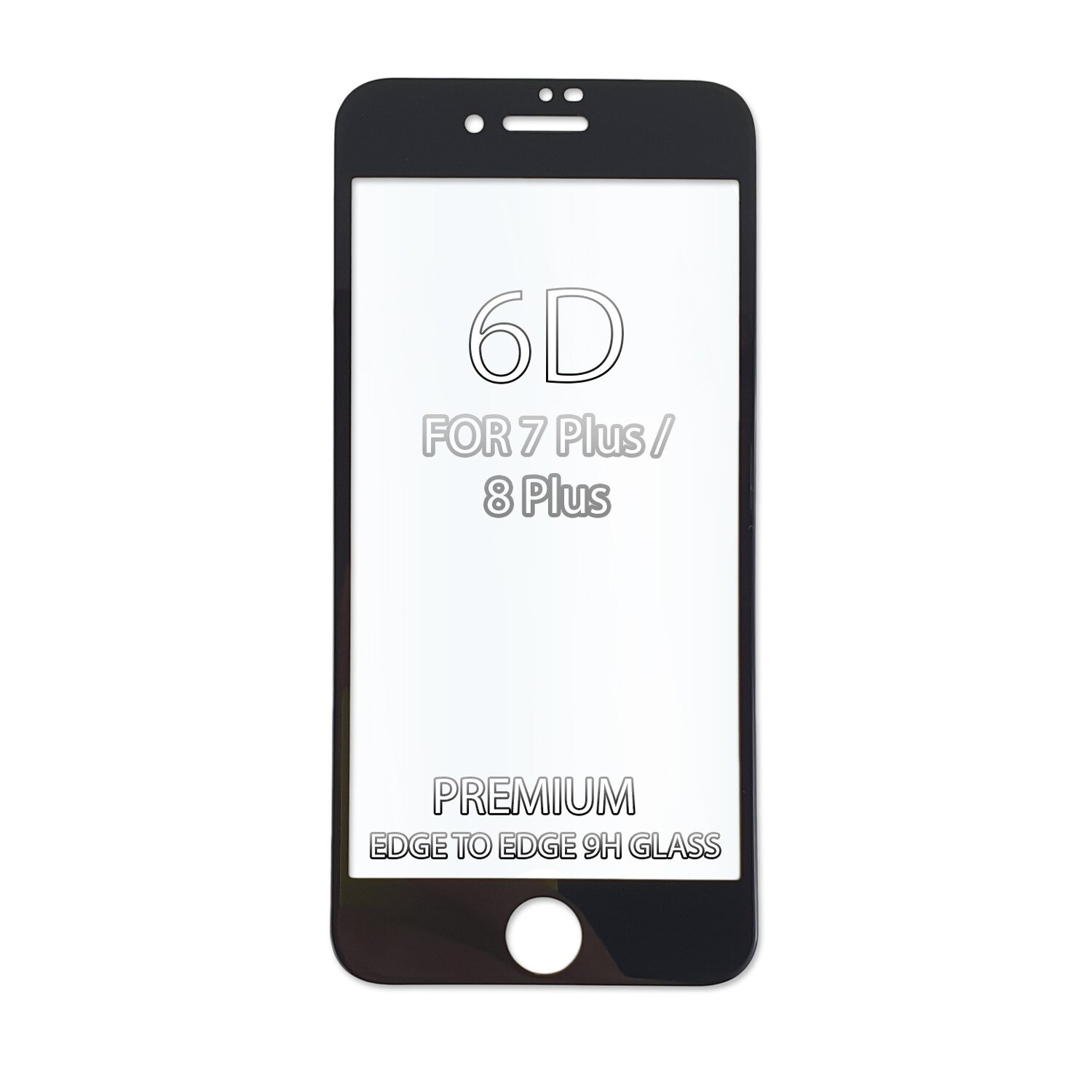 Sticla de protectie Premium 6D 9H pentru iPhone 7 Plus / 8 Plus Acopera tot ecranul - Negru