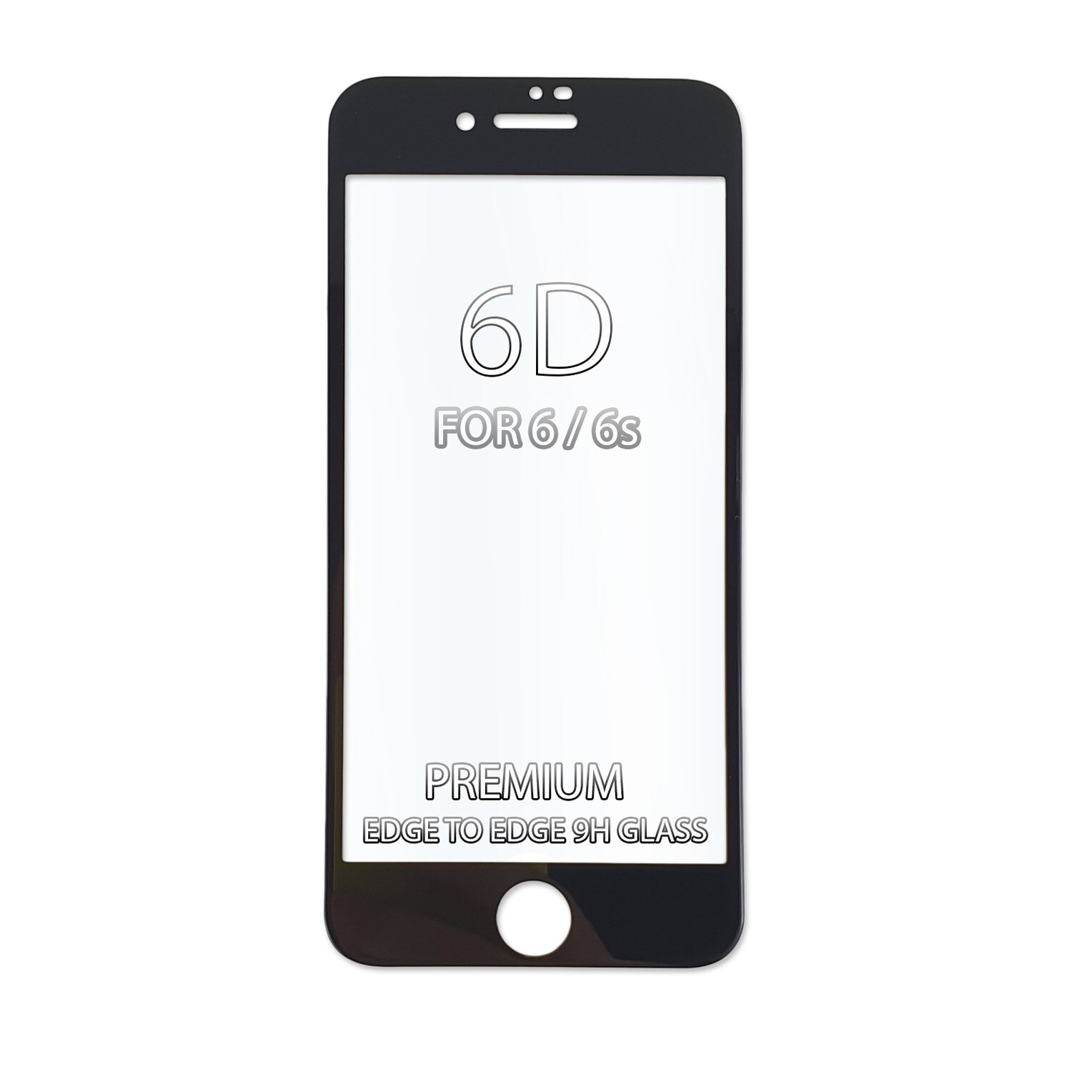 Sticla de protectie Premium 6D 9H pentru iPhone 6 / 6s Acopera tot ecranul - Negru