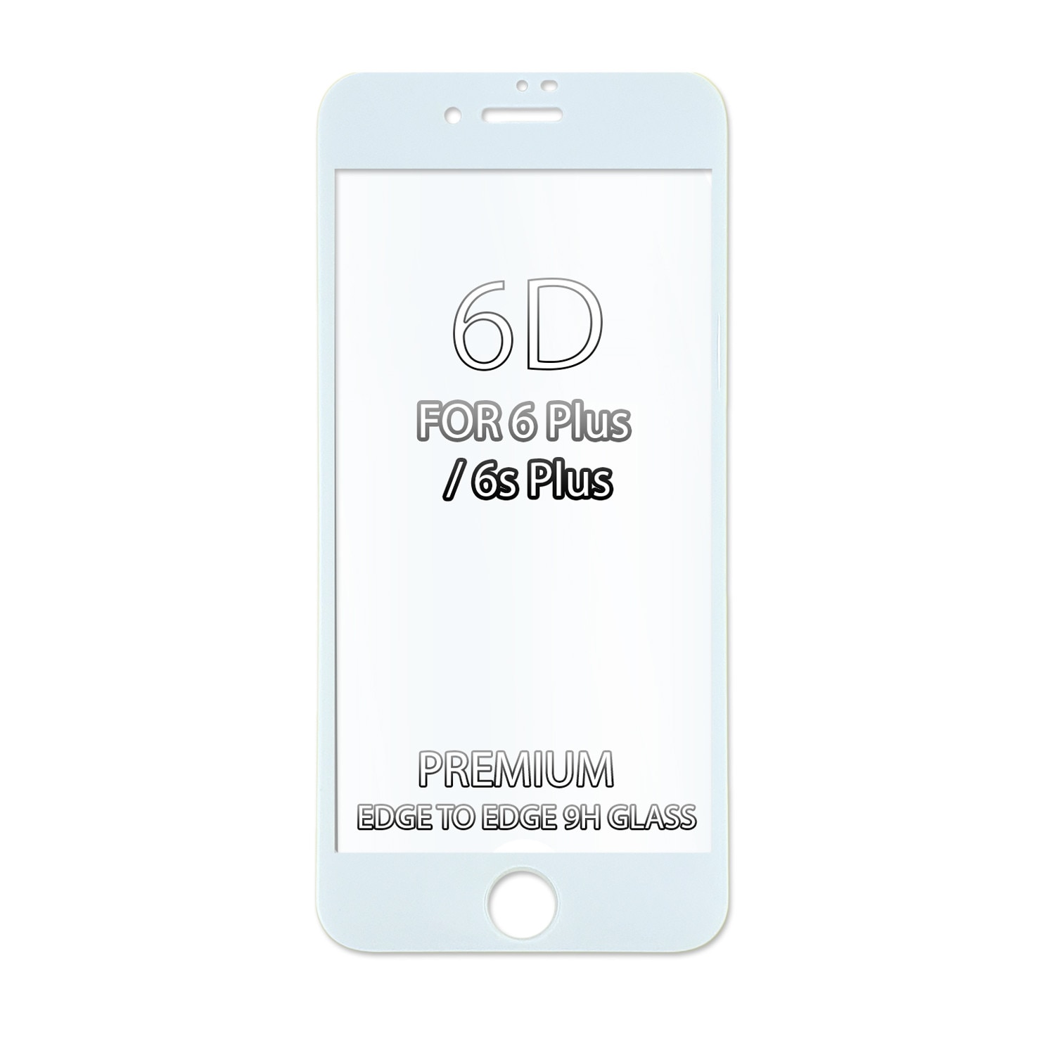 Sticla de protectie Premium 6D 9H pentru iPhone 6 Plus / 6s Plus Acopera tot ecranul - Alb