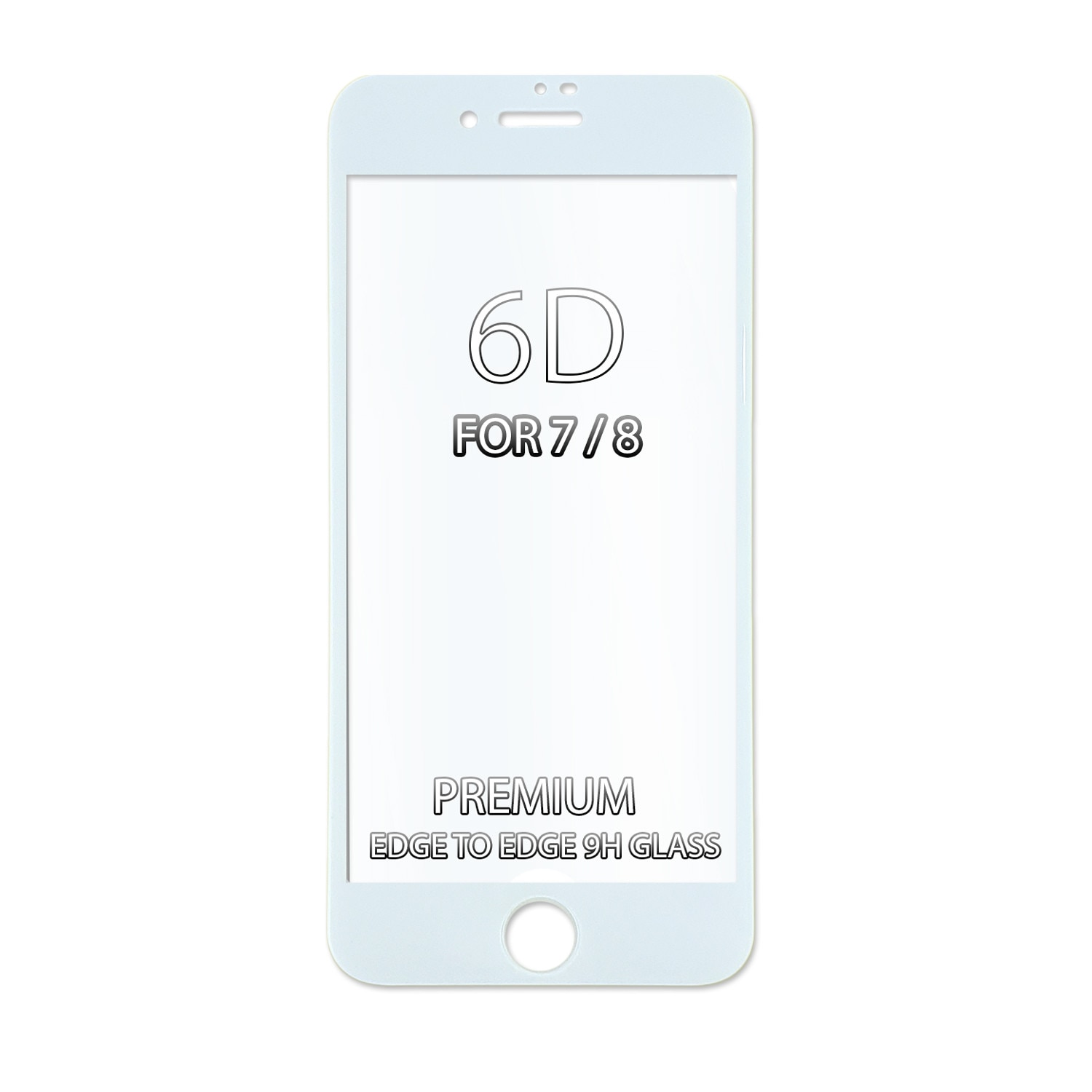 Sticla de protectie Premium 6D 9H pentru iPhone 7 / 8 Acopera tot ecranul - Alb