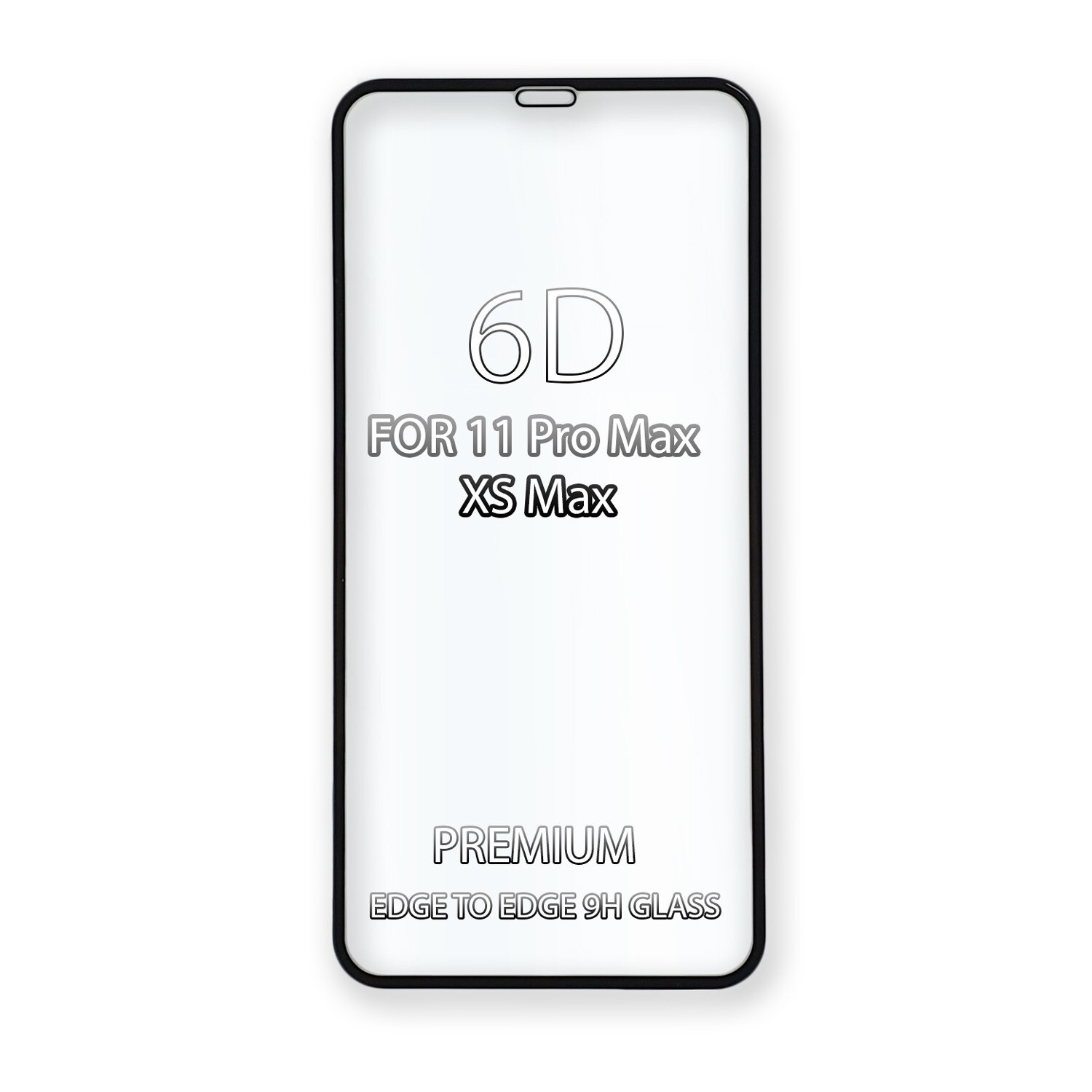 Sticla de protectie Premium 6D 9H pentru iPhone 11 Pro Max, XS Max Acopera tot ecranul - Negru