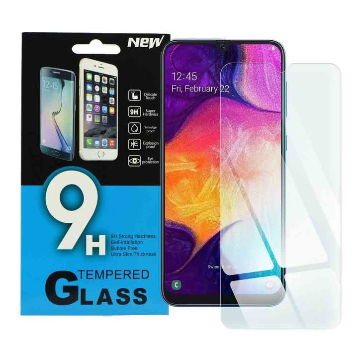 Samsung Galaxy M30 / M10s / M21s / M30s / M31 / A50 / A30s kompatibilis üvegfólia, előlapi, edzett