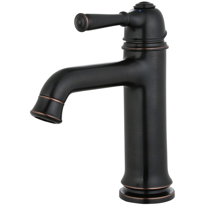 Смесител за мивка YORK, AXYS, месинг, керамичен патрон, едноръкохватков, черен, 20x17,3 см