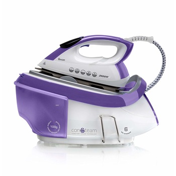 Statie de calcat cu aburi Swan SI14310N, Presiune 6 Bari, Putere 2600W, Calcare Verticala, Talpa ceramica Statie de calcat cu aburi Swan SI14310N, Presiune 6 Bari, Putere 2600W, Calcare Verticala, Talpa ceramica