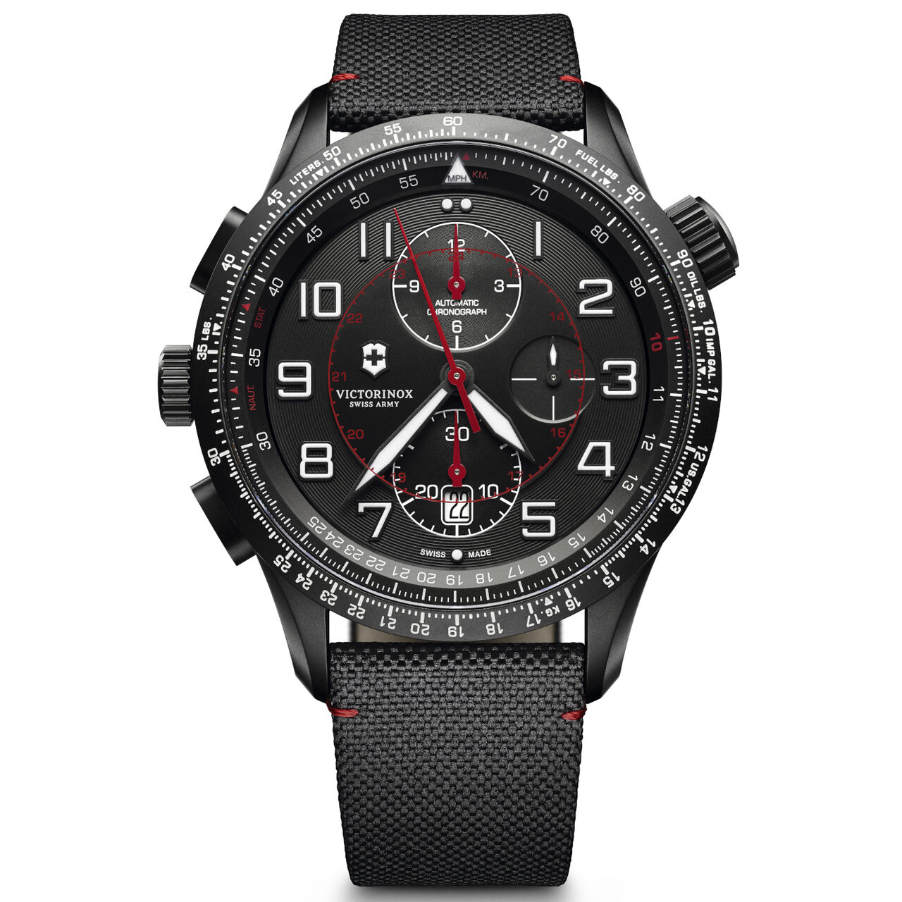 Ceas barbatesc Victorinox 241716 Airboss Mach 9 Chronograph 45mm, 10ATM, Negru