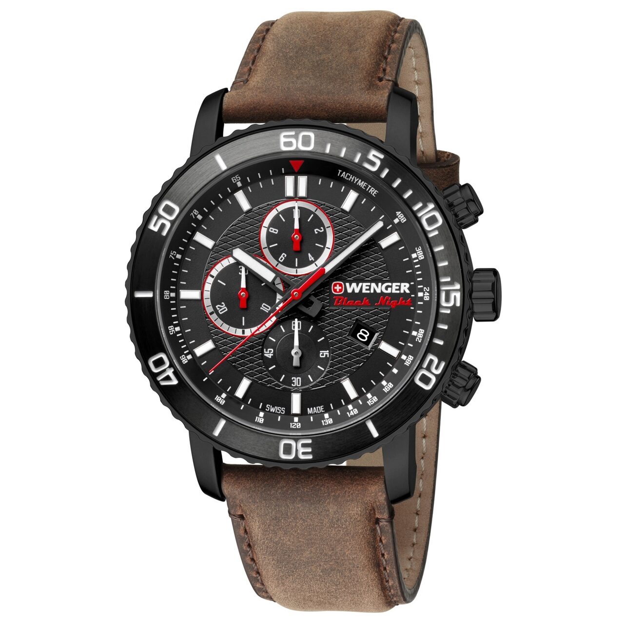 Ceas barbatesc Wenger 01.1843.107 Roadster, 45mm, 10ATM, Negru