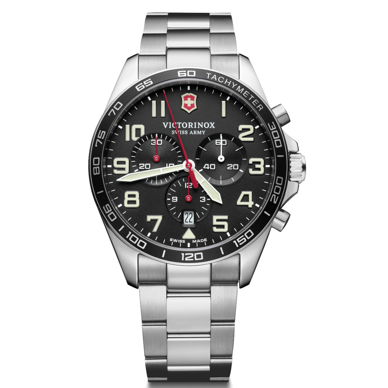 Ceas barbatesc Victorinox 241855 Fieldforce Chrono, 42mm, 10ATM, Argintiu