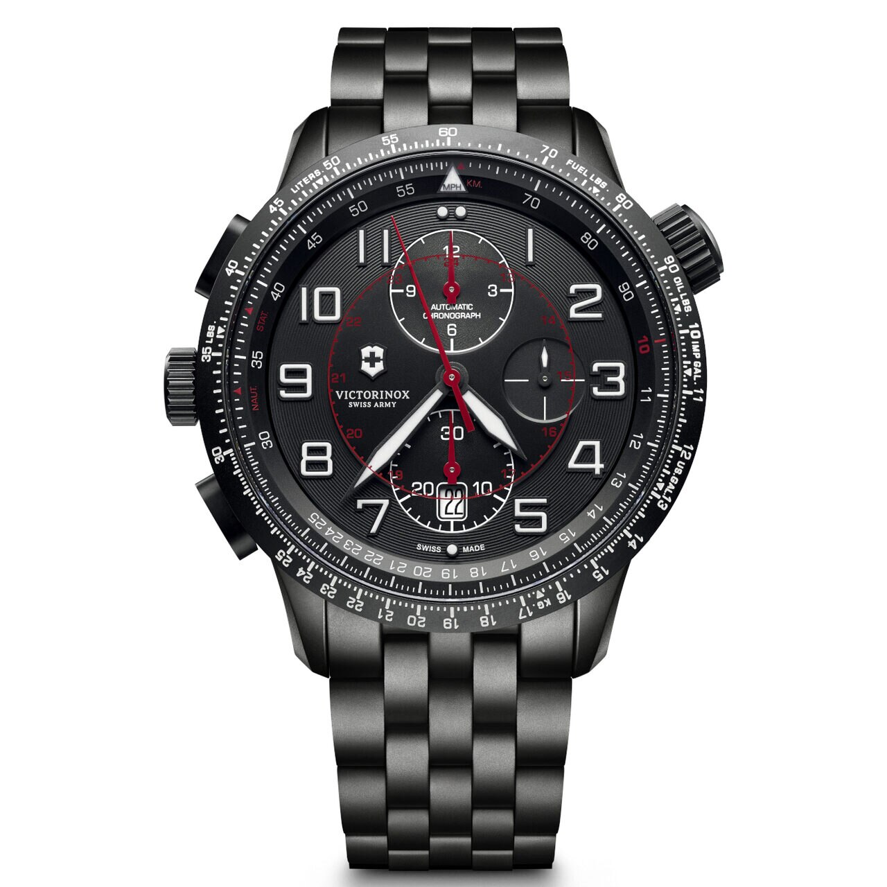Ceas barbatesc Victorinox 241742 Airboss Mach 9 Chronograph 45mm, 10ATM, Negru