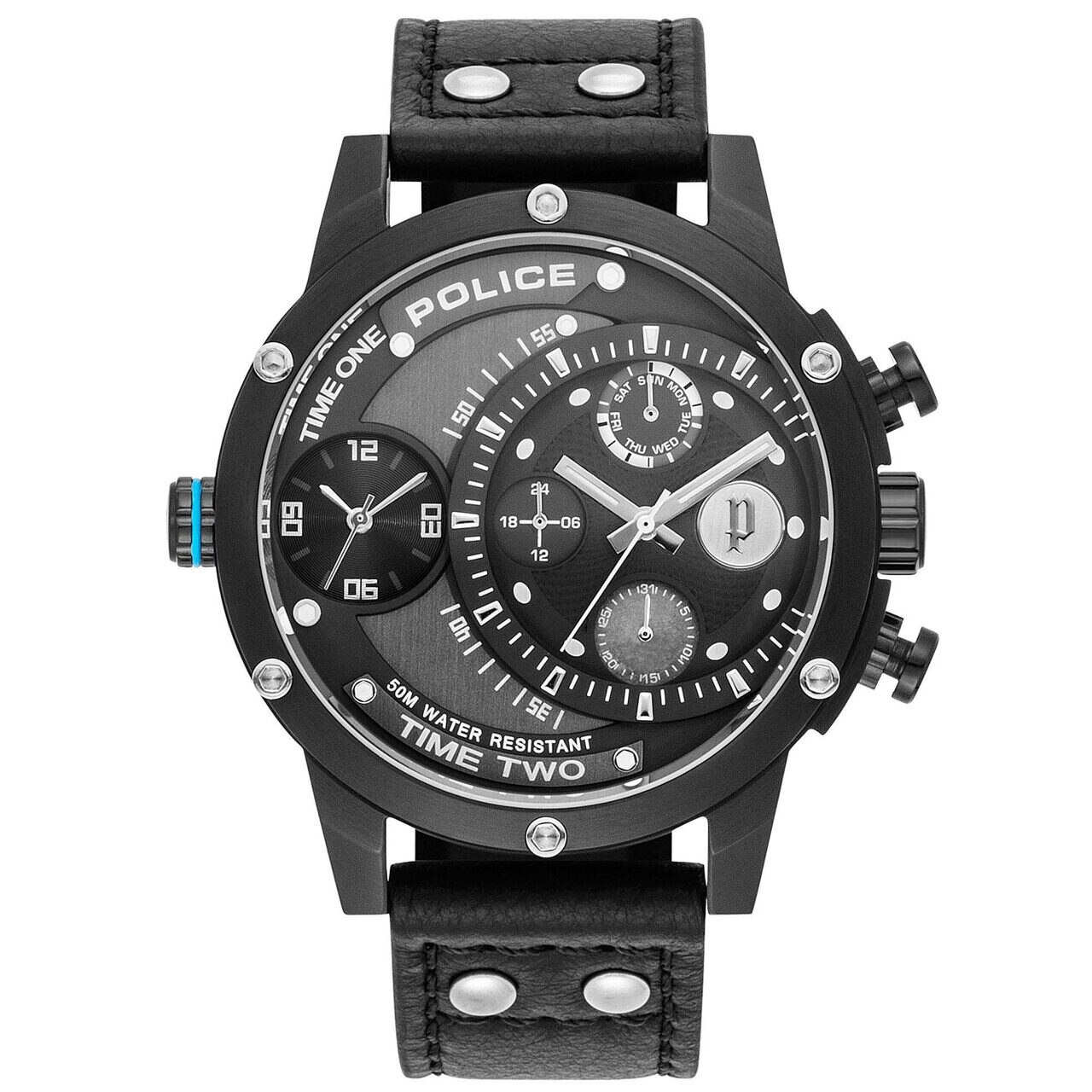 Ceas barbatesc Police PL15983JSB.61 Scythe, 50mm, 5ATM, Negru
