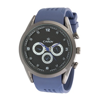 Ceas de barbati negru CARDY , curea silicon Ceas de barbati negru CARDY , curea silicon