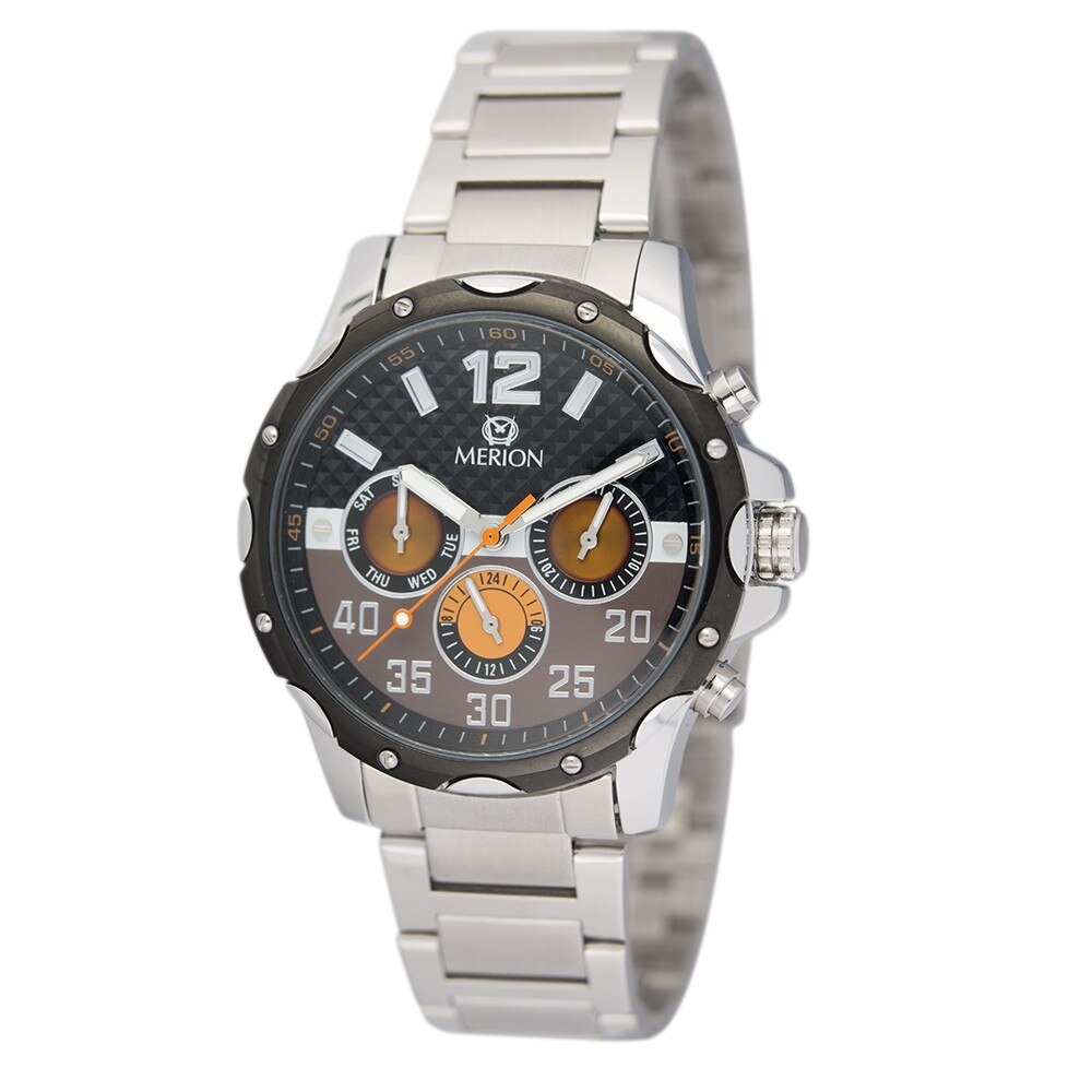 Ceas barbatesc Merion cu bratara , bicolor , quartz