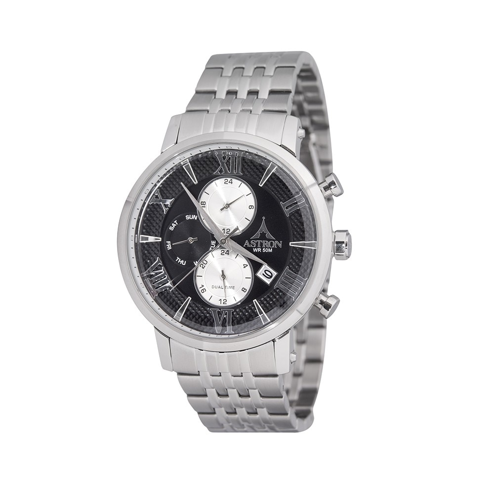 Ceas de barbati ASTRON cu bratara metalica , argintie