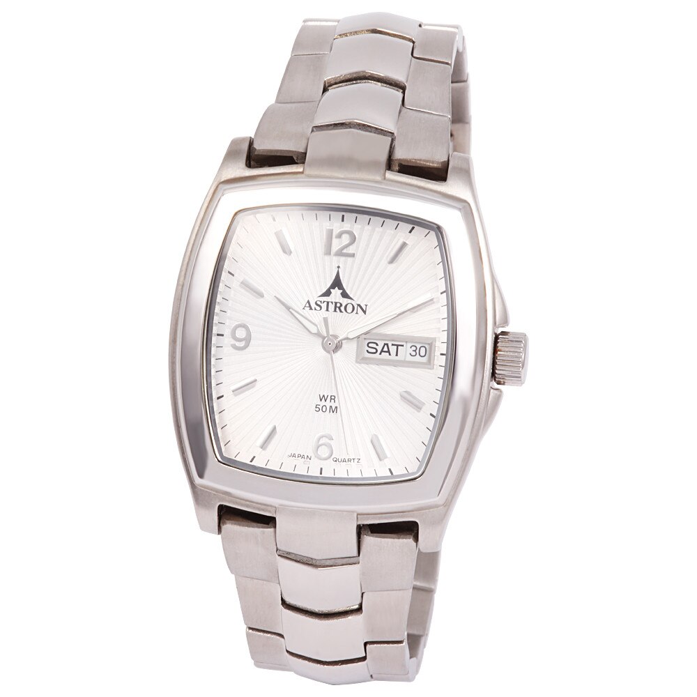 Ceas barbatesc ASTRON , mecanism quartz , argintie