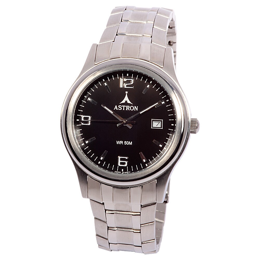 Ceas barbatesc ASTRON , mecanism quartz , argintie