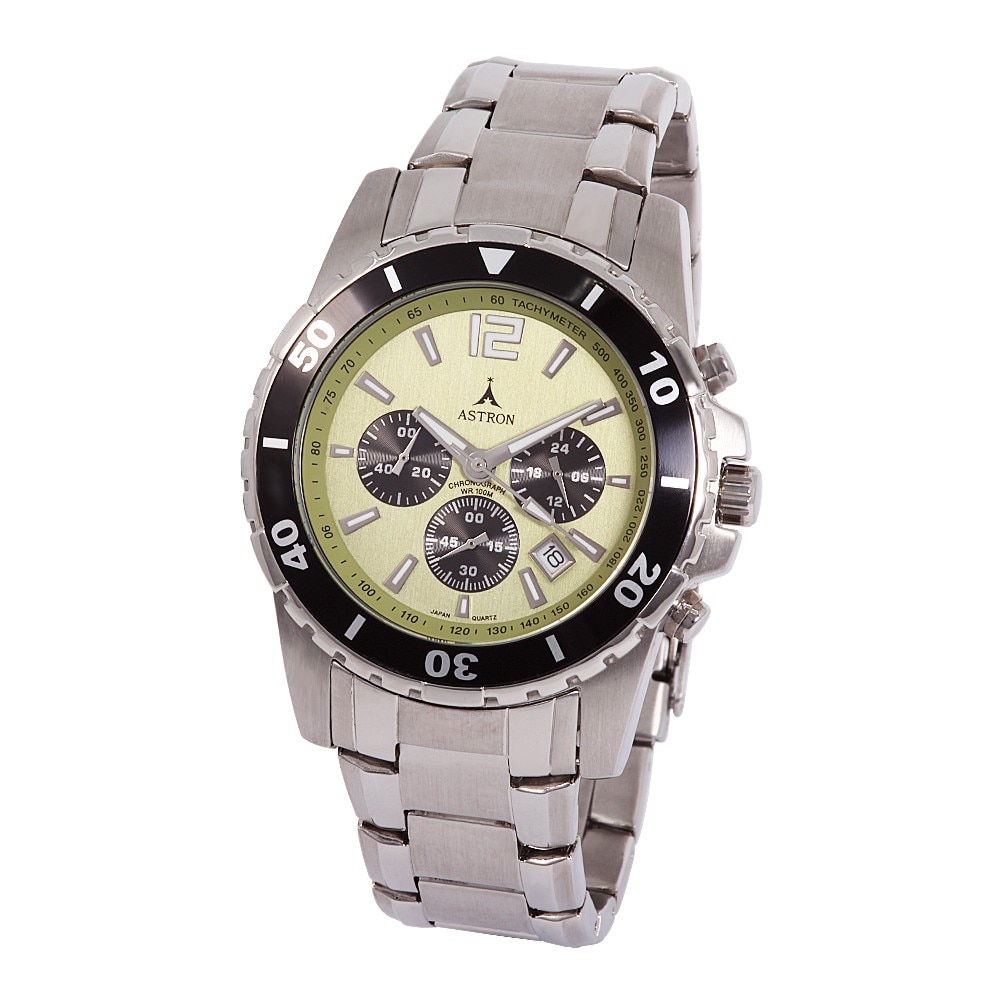 Ceas barbatesc ASTRON , mecanism quartz , argintie