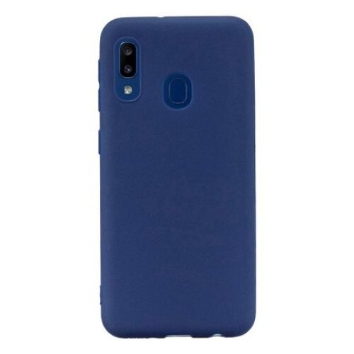 Husa silicon Samsung Galaxy A20e , Navy Blue+ Folie sticla securizata Samsung Galaxy A20e , Antisoc, Siipro