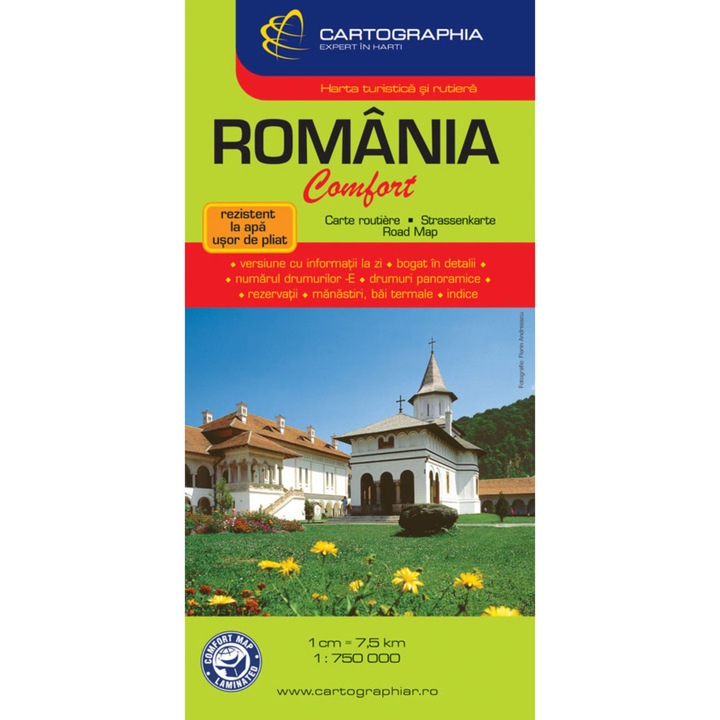 Románia Comfort térkép (laminált)
