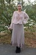 Fusta rafinata, lunga din tricot , insertii de dantela,D&J Exclusive,plamaniu, 52 EU