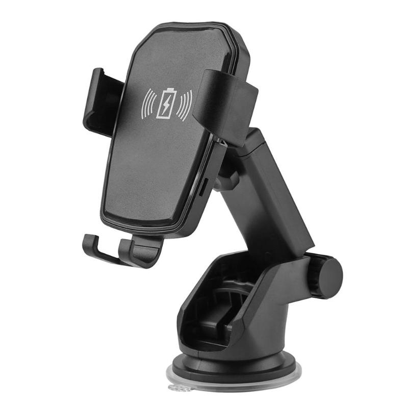 Incarcator wireless auto Qi Edman K81, pentru masina, incarcare rapida, cu LED, compatibil cu Iphone Samsung Huawei LG, cablu micro USB inclus