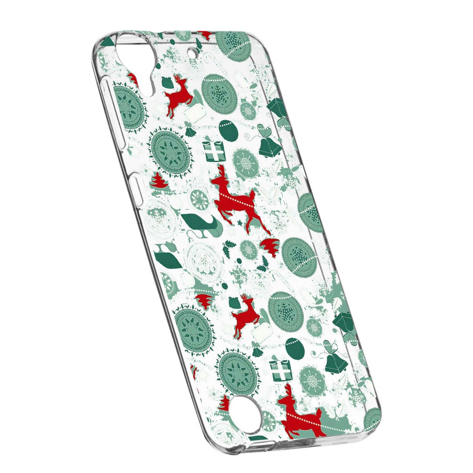 Husa de protectie Craciun, Christmas, reindeer pentru HTC Desire 825/10 Lifestyle, rezistenta la uzura, anti-alunecare, din silicon Premium, 334