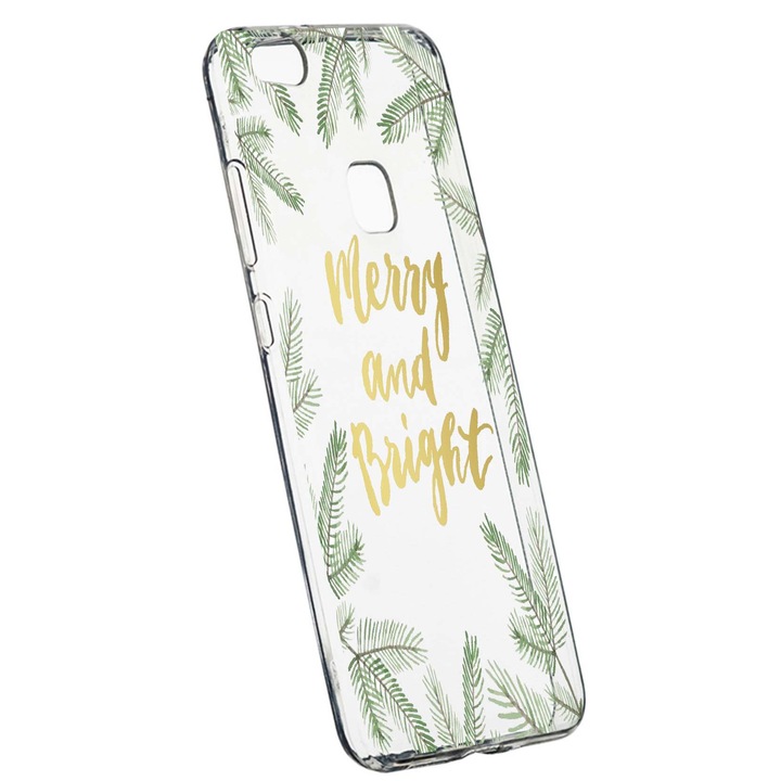 Коледен предпазен калъф за Huawei P10 Lite, устойчив на износване, противоплъзгащ се, премиум силикон, 336