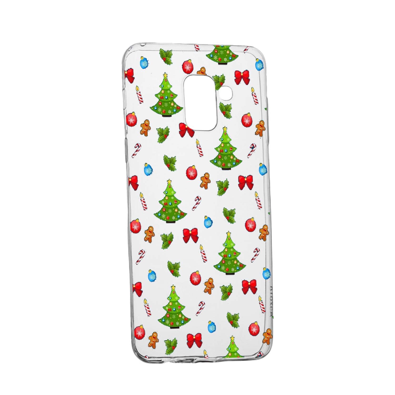 Husa de protectie Craciun, Christmas, pentru Samsung Galaxy A8 2018 Plus, rezistenta la uzura, anti-alunecare, din silicon Premium, 337