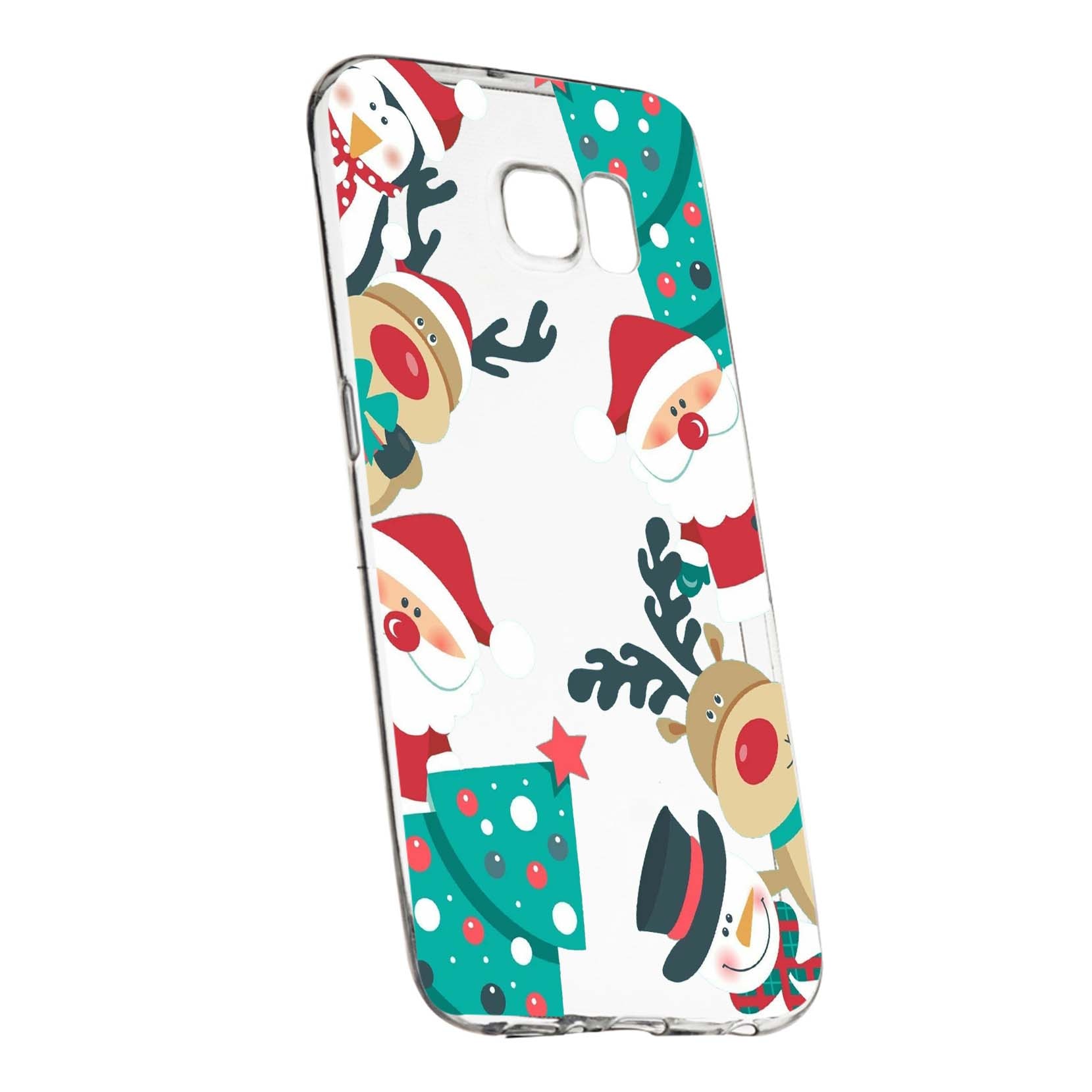 Husa de protectie Craciun, Christmas, pentru Samsung Galaxy S6, rezistenta la uzura, anti-alunecare, din silicon Premium, 338