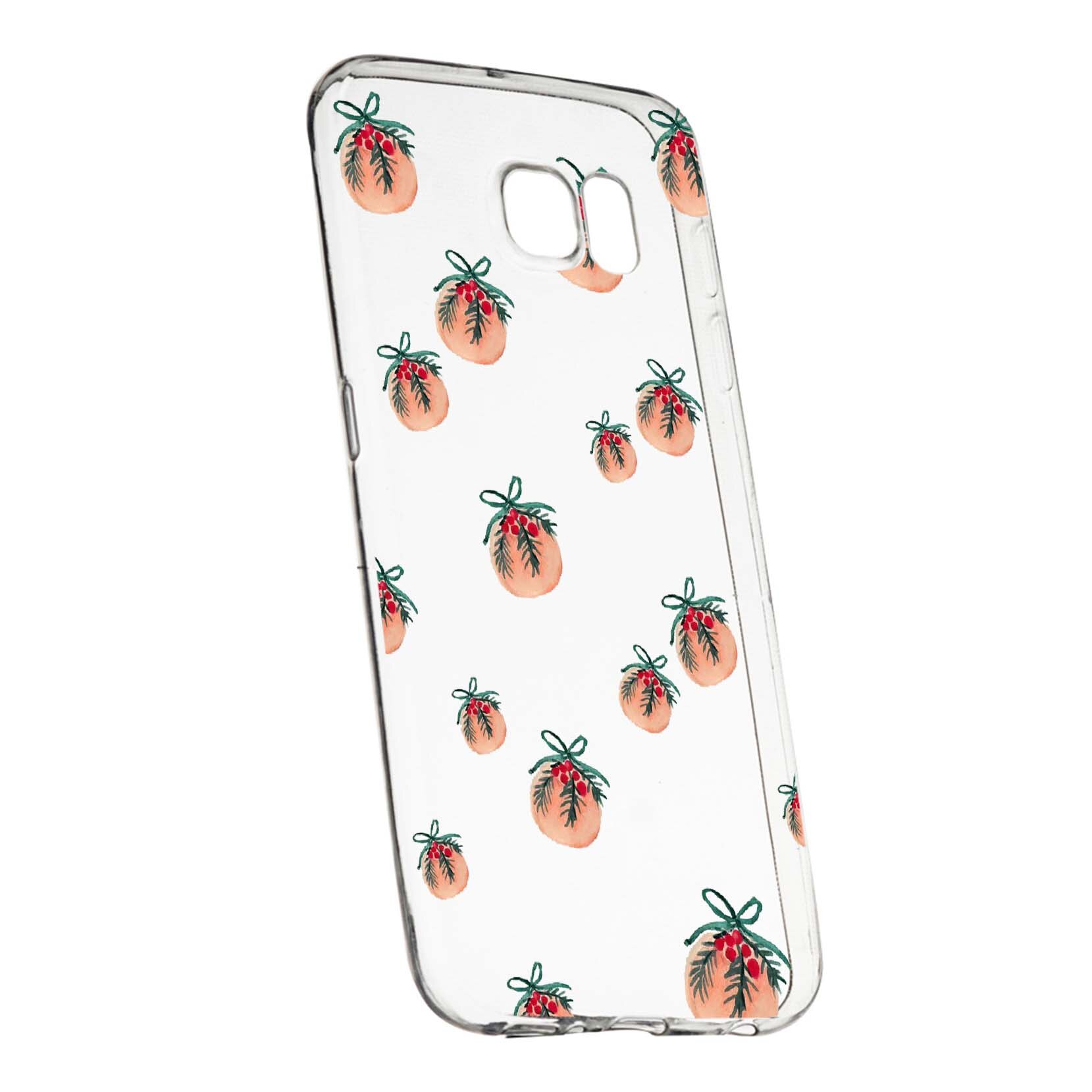 Husa de protectie Craciun, Christmas, pentru Samsung Galaxy S6 Edge, rezistenta la uzura, anti-alunecare, din silicon Premium, 339