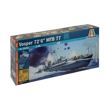 Kit de construit nava de razboi Vosper 72’6” MTB 77 cu 7 figurine 1:35 Kit de construit nava de razboi Vosper 72’6” MTB 77 cu 7 figurine 1:35