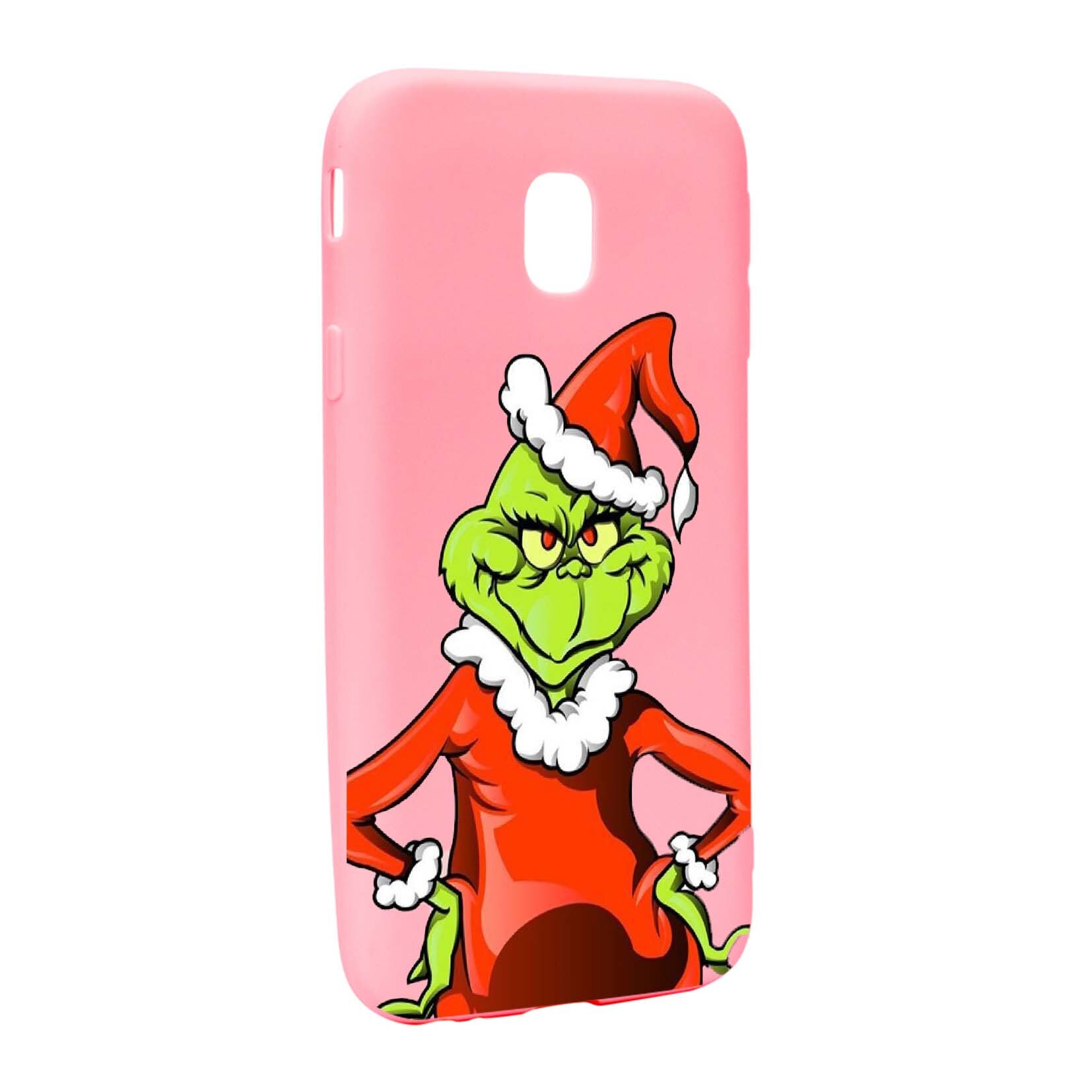 Husa de protectie Craciun, Christmas Grinch pentru Samsung Galaxy J7 2018, rezistenta la uzura, anti-alunecare, din silicon Premium, P322