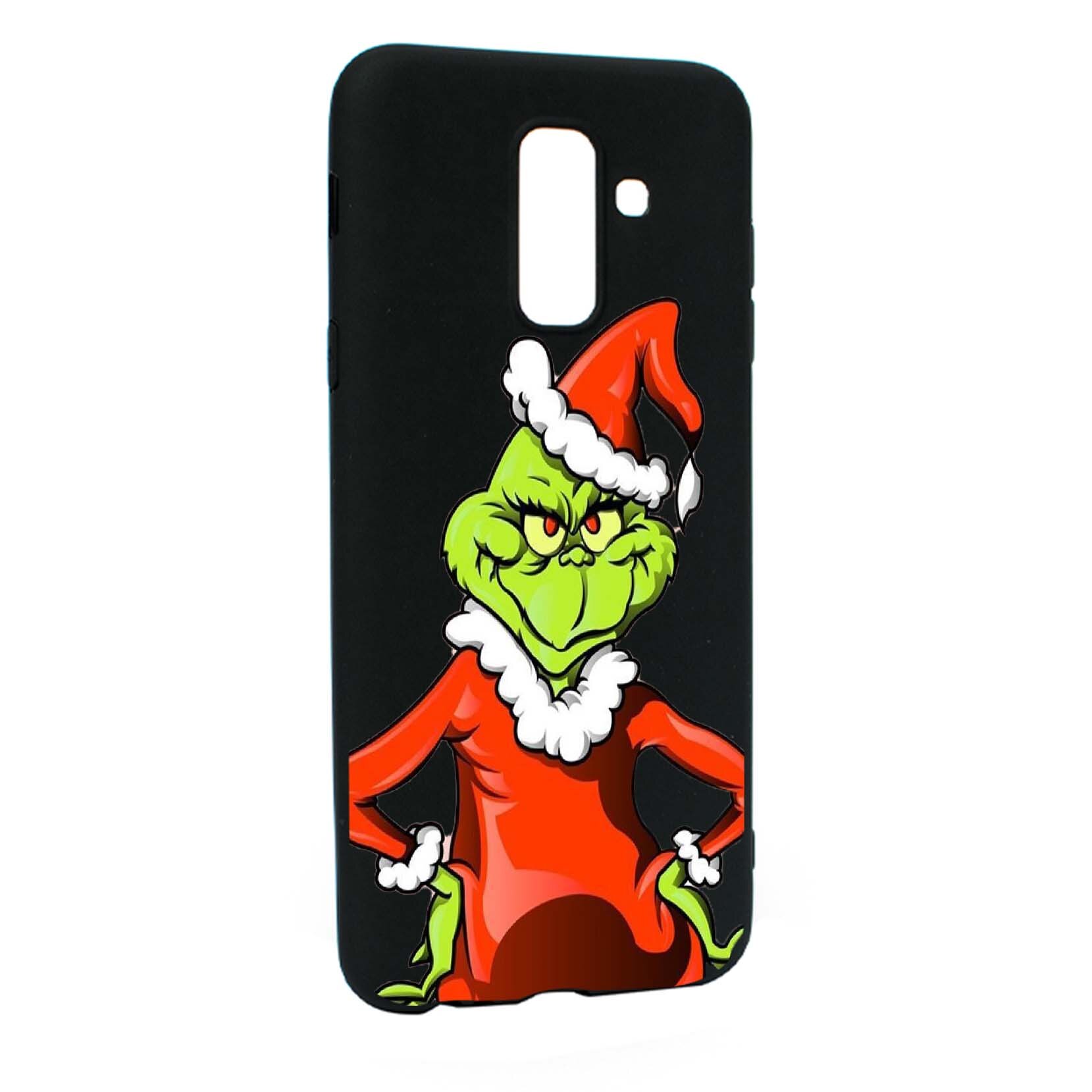 Husa de protectie Craciun, Christmas Grinch pentru Samsung Galaxy A6 PLUS / Galaxy J8 2018, rezistenta la uzura, anti-alunecare, din silicon Premium, B322