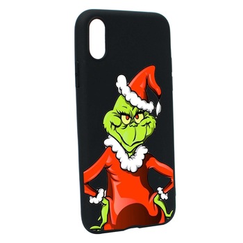 Husa de protectie Craciun, Christmas Grinch pentru Apple iPhone XS / X, rezistenta la uzura, anti-alunecare, din silicon Premium, B322 Husa de protectie Craciun, Christmas Grinch pentru Apple iPhone XS / X, rezistenta la uzura, anti-alunecare, din silicon Premium, B322