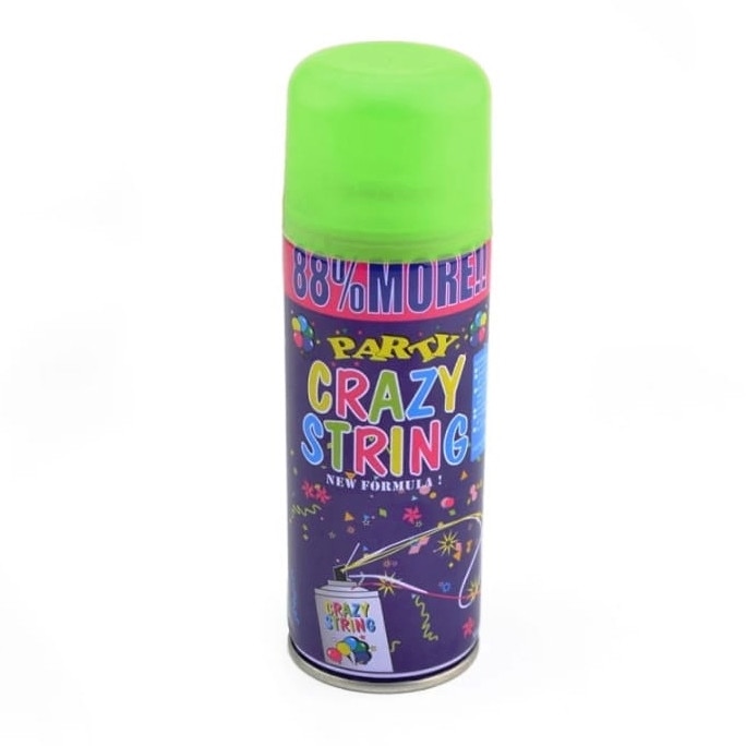 Spray confetti panglici pentru petreceri, crazy strings culoare Verde