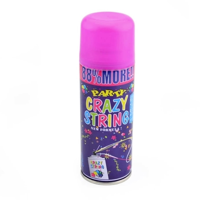 Spray confetti panglici pentru petreceri, crazy strings culoare ciclam