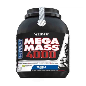 Complex masa musculara, Mega Mass Gainer 4000, Weider, Aroma Vanilie, 3000g Complex masa musculara, Mega Mass Gainer 4000, Weider, Aroma Vanilie, 3000g