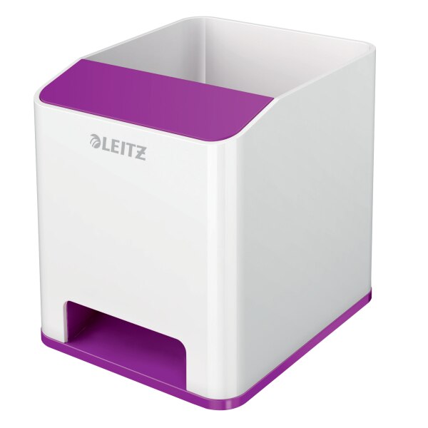 Suport instrumente de scris Leitz WOW cu amplificare sunet, culori duale, mov