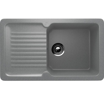 Chiuveta dreptunghiulara de bucatarie Ulgran U-506-309 Gri inchis, Compozit, Lucios Chiuveta dreptunghiulara de bucatarie Ulgran U-506-309 Gri inchis, Compozit, Lucios