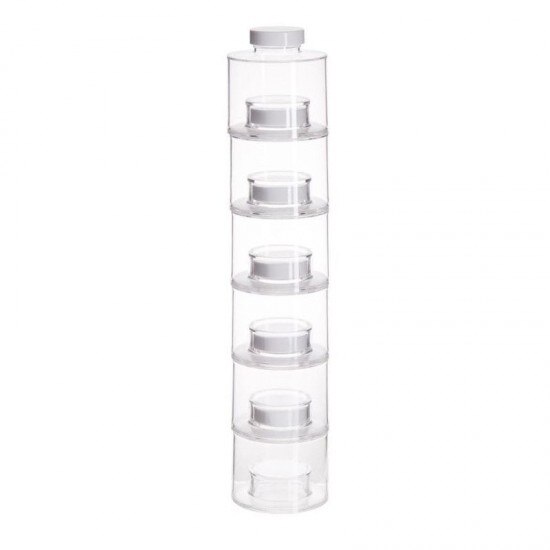 Set condimente Spice Tower, 6 recipiente, transparent