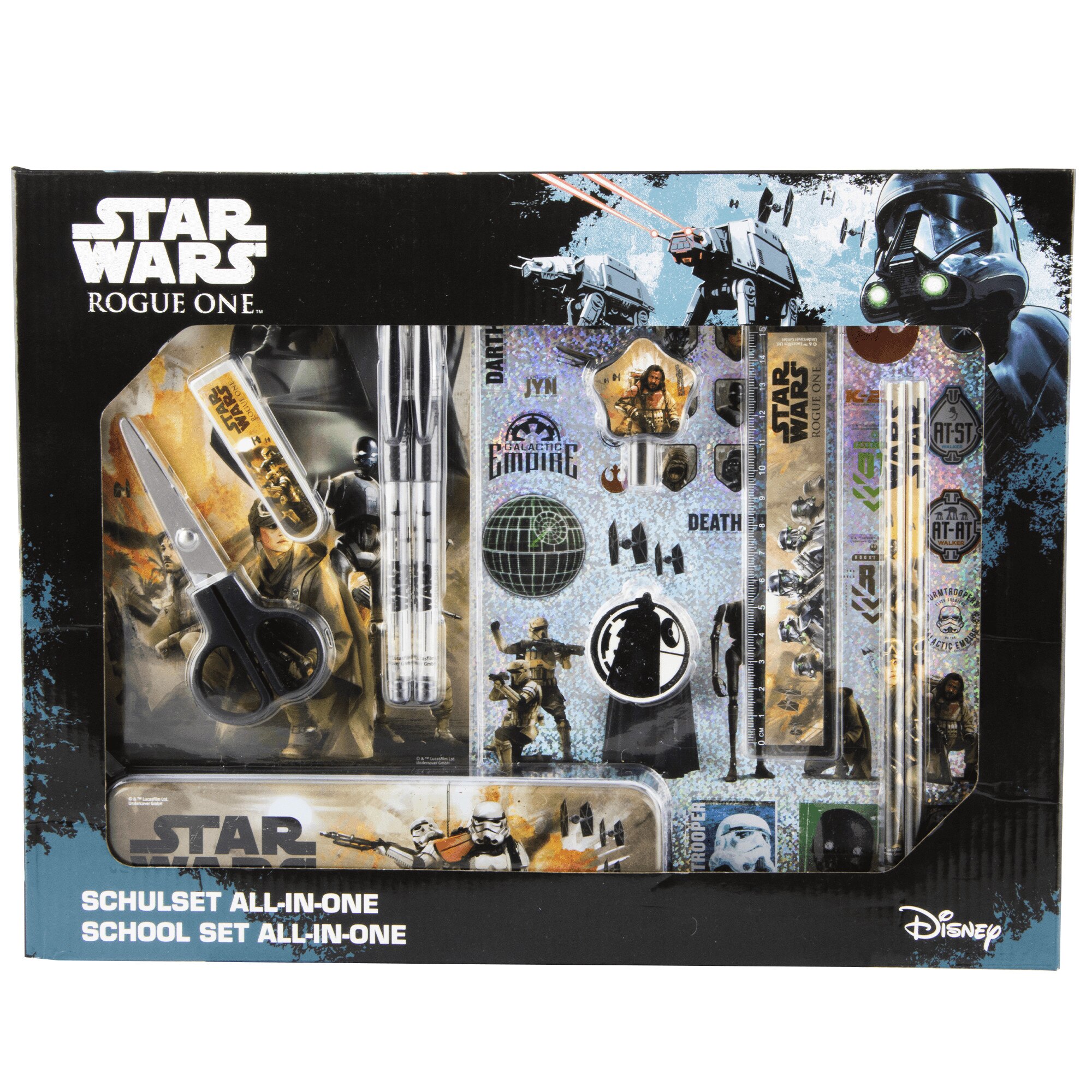 Set de rechizite pentru copii Star Wars Rogue One Disney, 11 piese, Multicolor