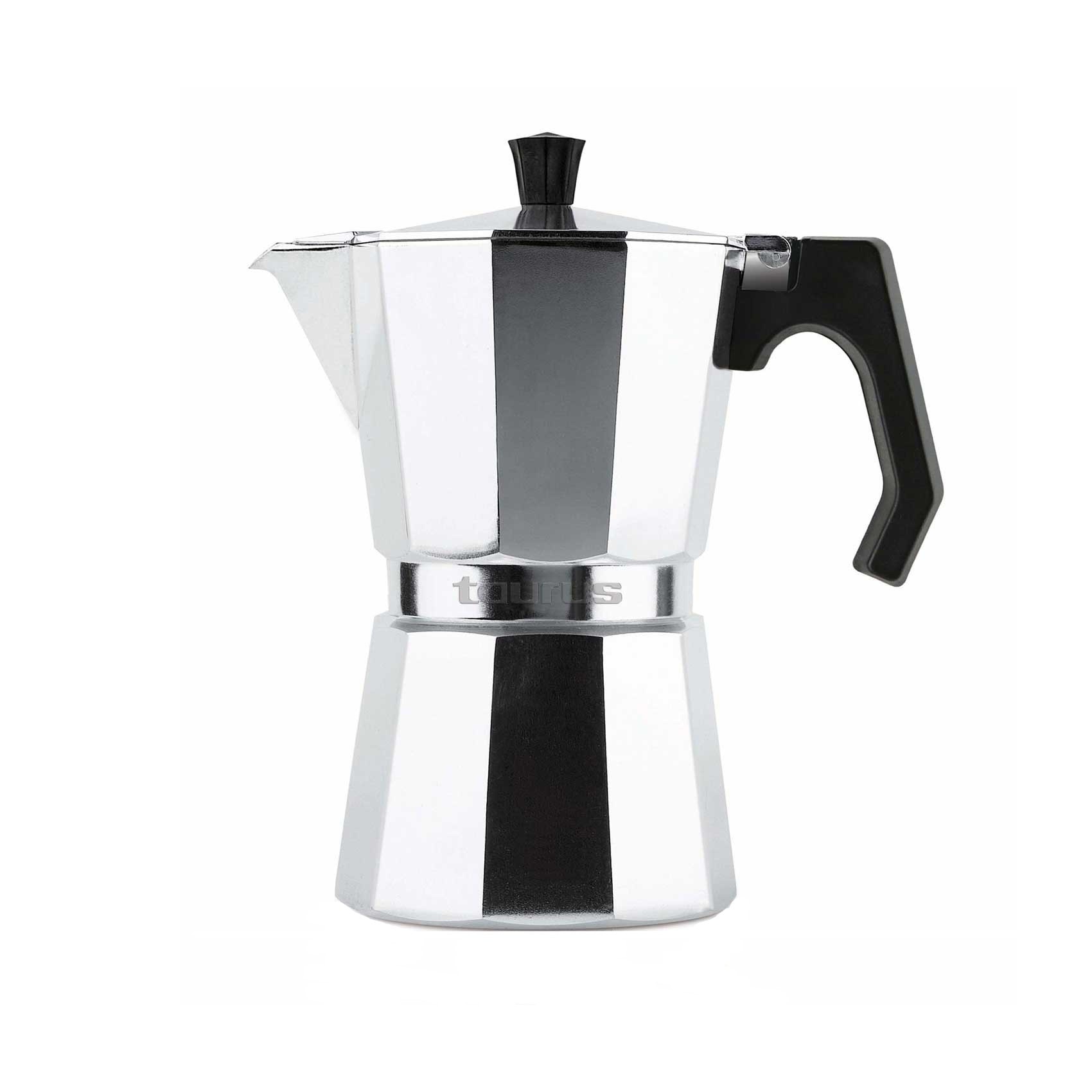 Espressor de cafea Taurus Italica 6, capacitate 6 cesti, potrivit ptr. plite pe gaz, electrice si vitroceramice,Argintie