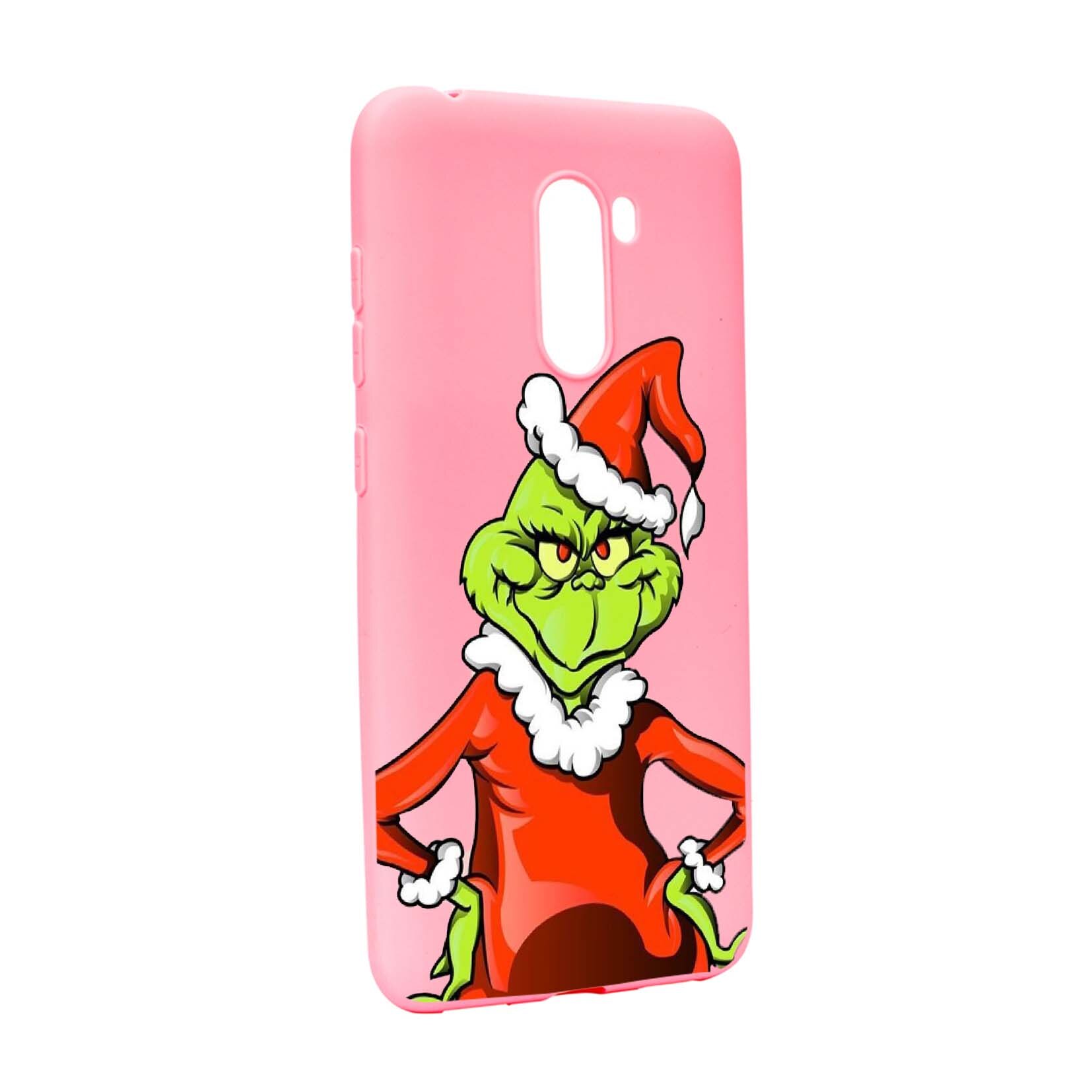 Husa de protectie Craciun, Christmas Grinch pentru Xiaomi PocoPhone F1, rezistenta la uzura, anti-alunecare, din silicon Premium, P322