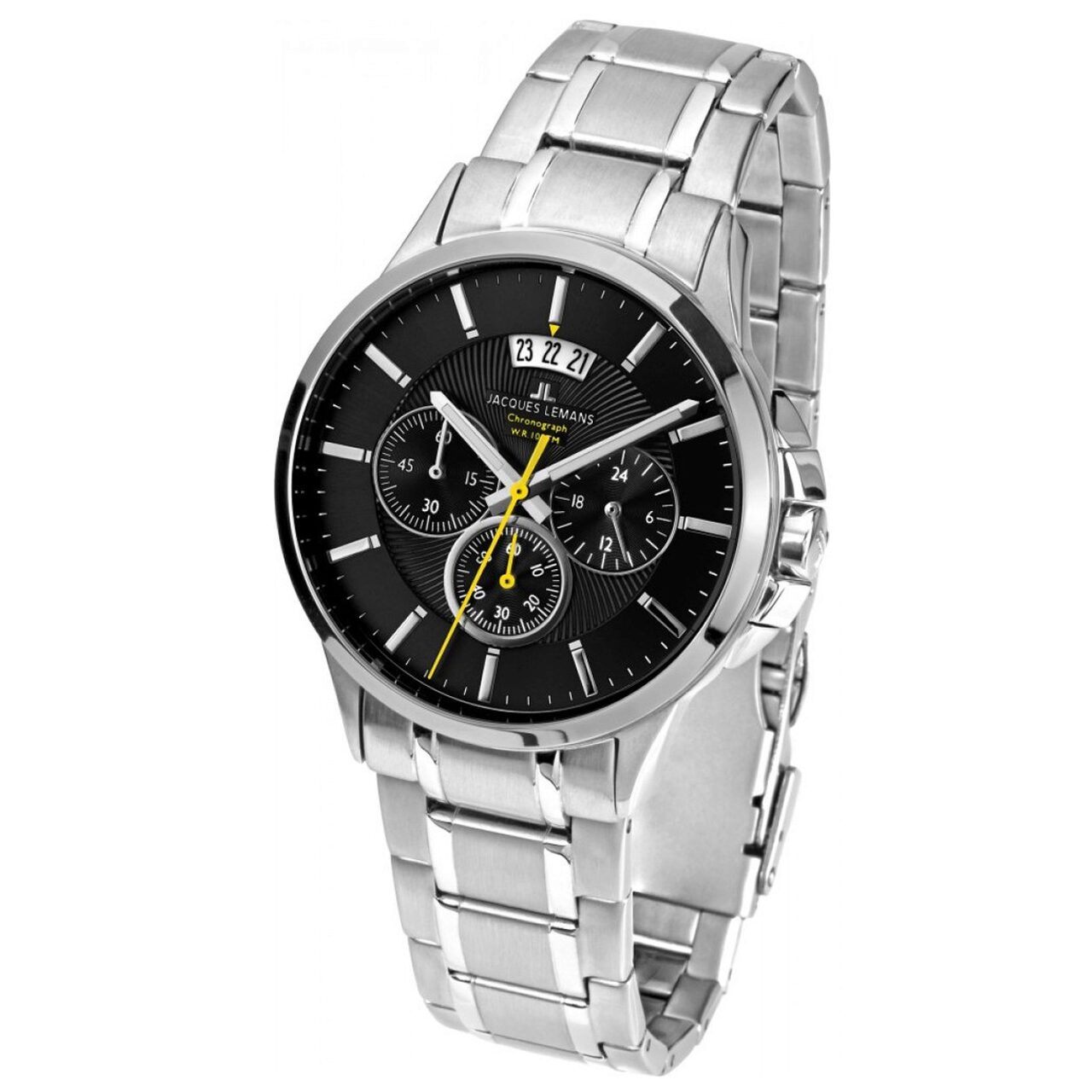 Ceas barbatesc Jacques Lemans 1-1542D Sydney, 42mm, 10ATM, Argintiu