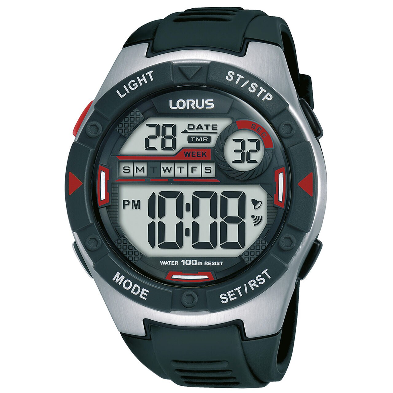 Ceas barbatesc Lorus R2393MX9 AnaDigi, 46mm, 10ATM, Negru