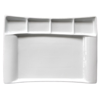 Platou 5 compartimente din portelan Colectia MILANO, Gural, 32 x 23 cm, 0177123 Platou 5 compartimente din portelan Colectia MILANO, Gural, 32 x 23 cm, 0177123