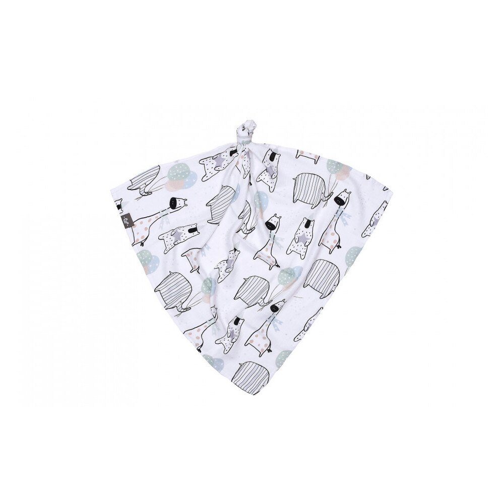 Patura moale bebelusi, Pulp, 75x70 cm, bambus, tesuta cu ioni de argint, multicolor