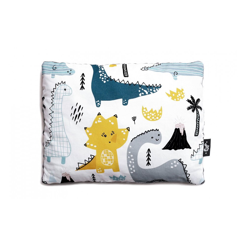 Perna Minky Dinozauri, Pulp, Bumbac, 30x40 cm, Multicolor