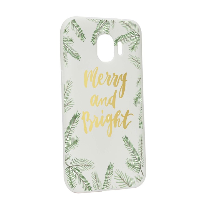 Husa de protectie Craciun, Christmas pentru Samsung Galaxy J4 2018, rezistenta la uzura, anti-alunecare, din silicon Premium, W336